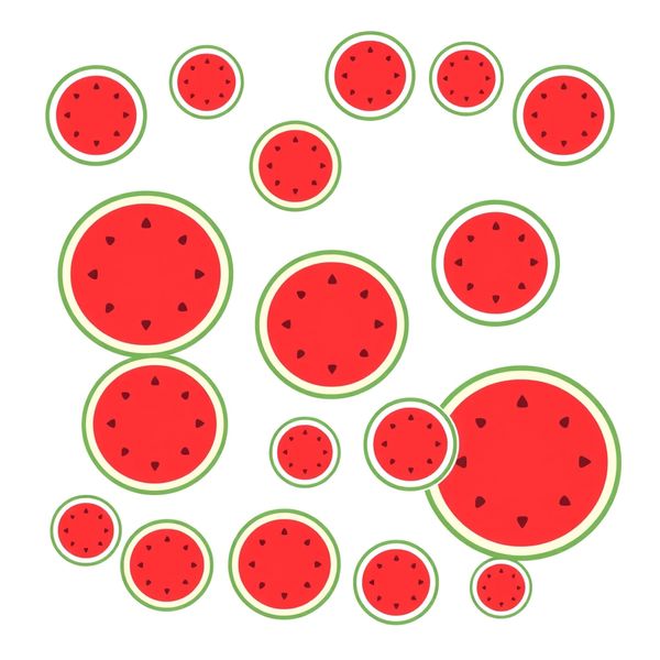Szablony plasterków arbuza do wycięcia (naklejanki)