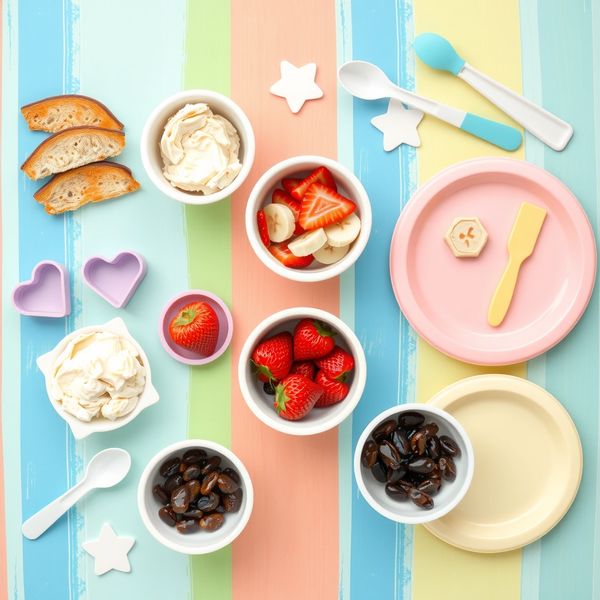 Zdjęcie składników — top-down do prezentacji