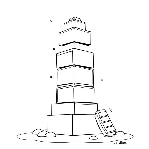 Kolorowanka — czekoladowa wieża