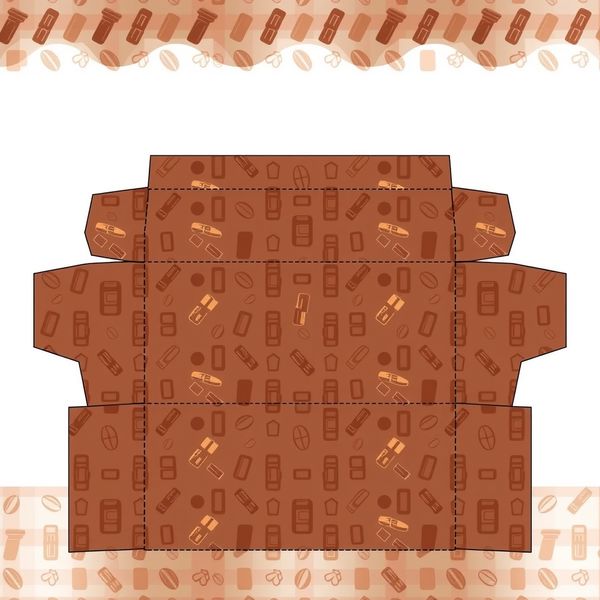 Szablon — opakowanie pudełka (brązowa oklejka)