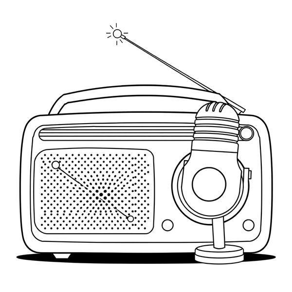 Kolorowanka: radio i mikrofon