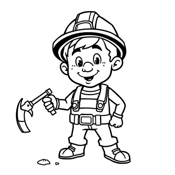 Kolorowanka: Przyjazny górnik