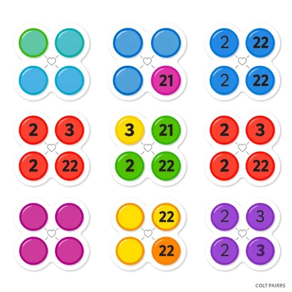 Arkusz naklejek — Kropki do oznaczania par
