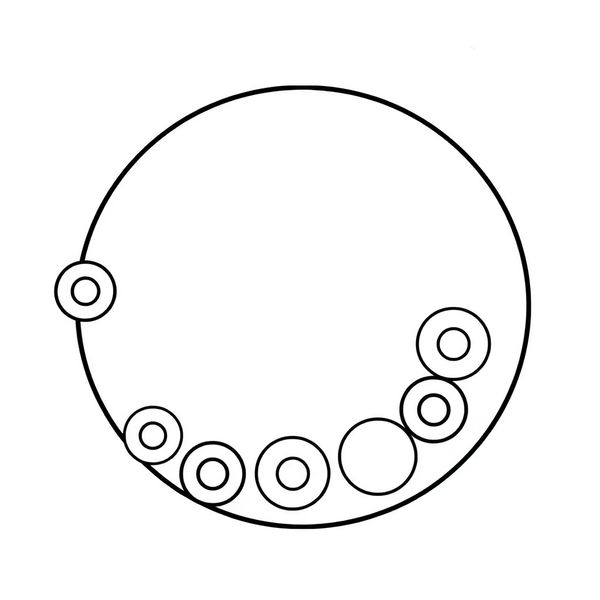 Szablon pracy plastycznej — przyklejanie płatków
