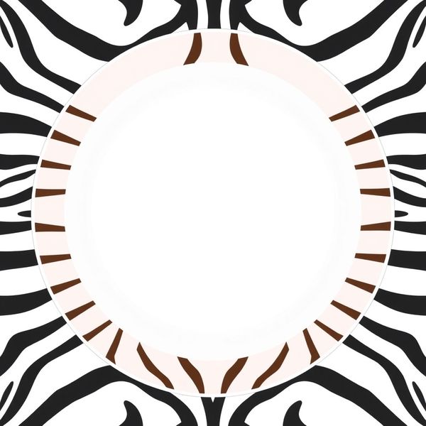 Szablon talerzyka / podkładki z motywem zebry