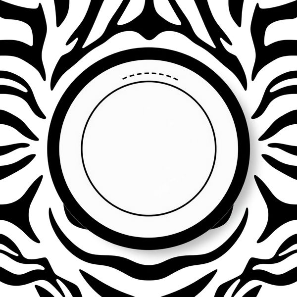 Szablon talerzyka / podkładki z motywem zebry