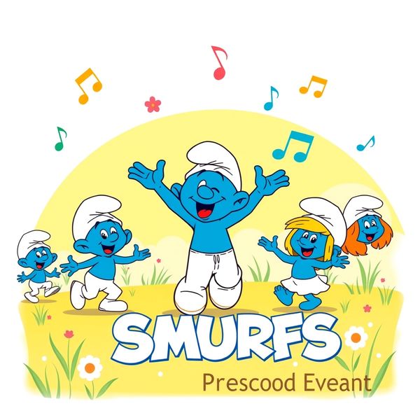 Plakat Dzień Smerfa — zaproszenie na zajęcia