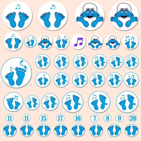 Szablony znaczników podłogowych i naklejek