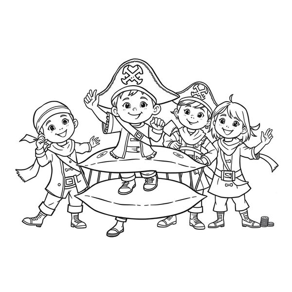 Arkusz kolorowanki — Piracki taniec