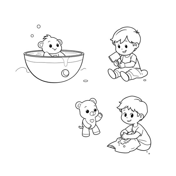 Kolorowanka: Pluszaki badacze