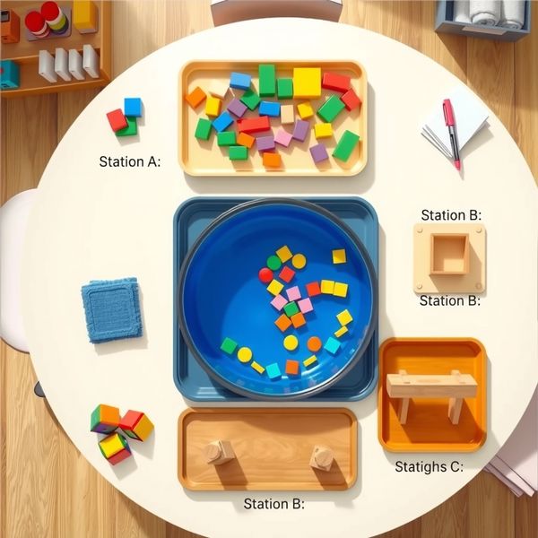 Zdjęcie materiałów i stołów (do instrukcji przygotowania)