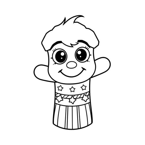 Kolorowanka — pacynka skarpetkowa