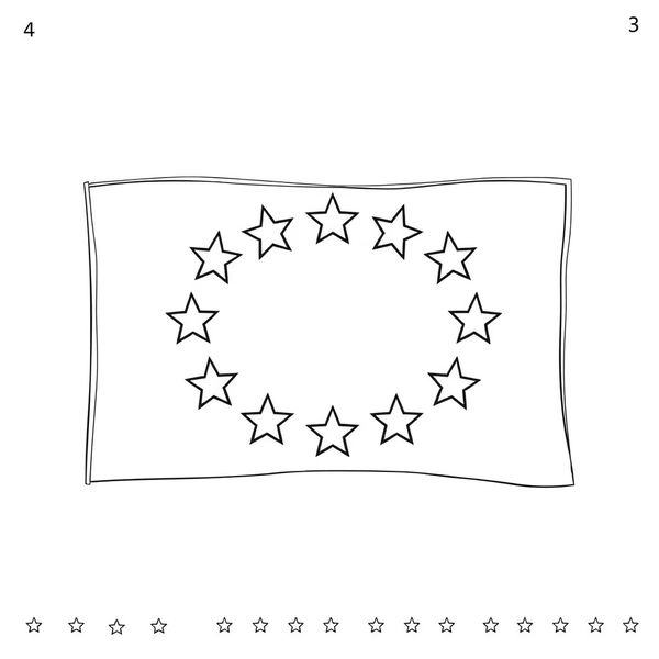 Kolorowanka - flaga UE do kolorowania