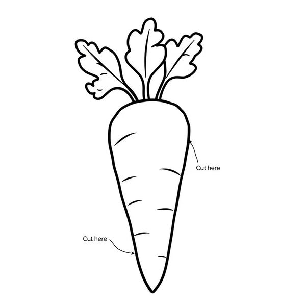 Szablon marchewki do wycięcia (prosty)