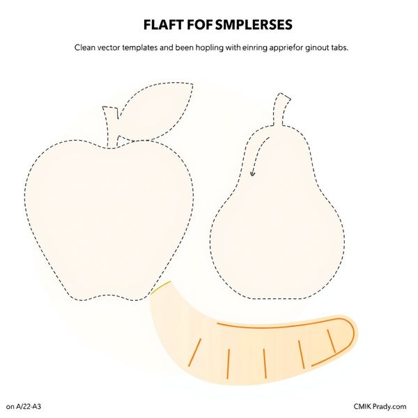 Szablony dużych owoców na karton (do wycięcia)