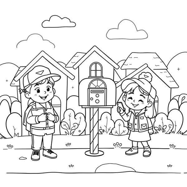 Kolorowanka: Dostarczamy listy