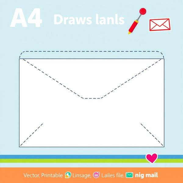 Szablon papierowej koperty do składania