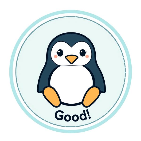 Szablon naklejki/stempelka — znaczek pingwina