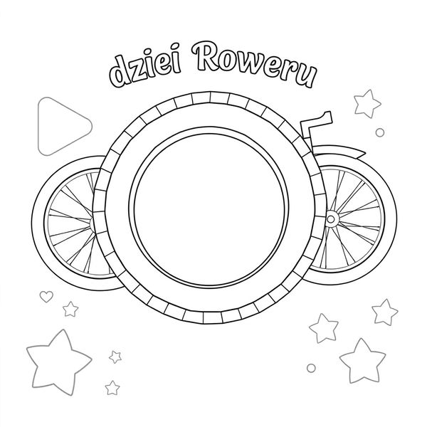 Kolorowanka — Koło i rower