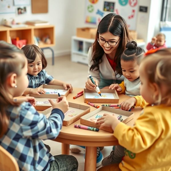 Zdjęcie referencyjne — dzieci dekorują ramki