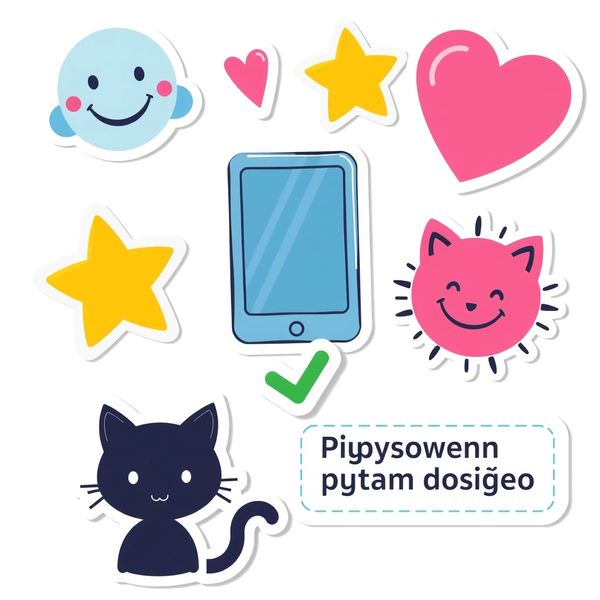 Arkusz naklejek — elementy do ozdabiania