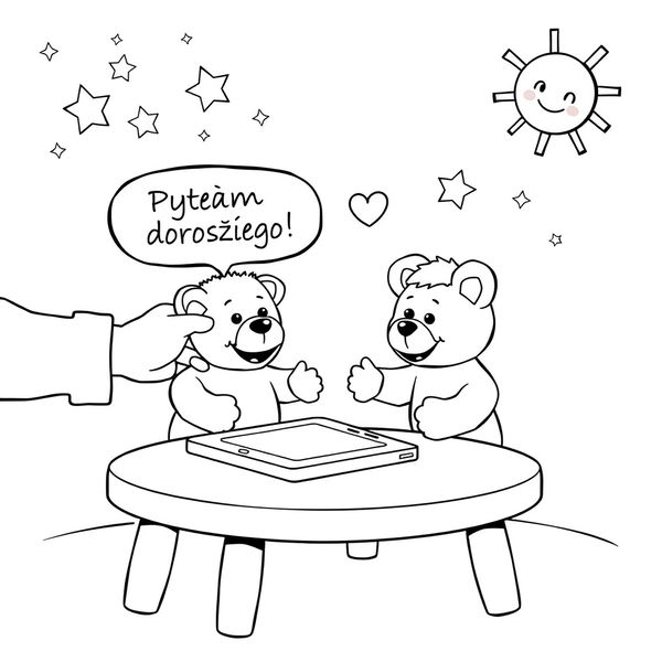 Kolorowanka — Pacynka i tablet