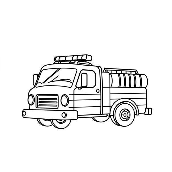 Kolorowanka: Wóz strażacki
