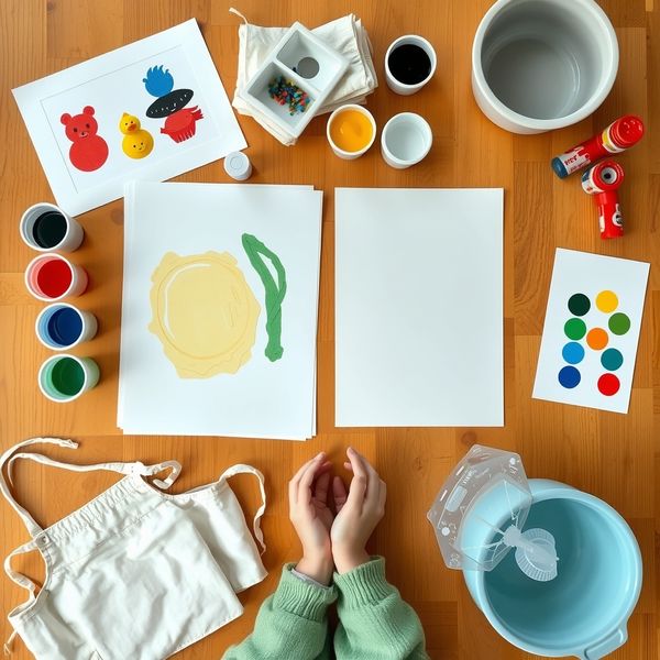 Zdjęcie materiałów na stole — przygotowanie