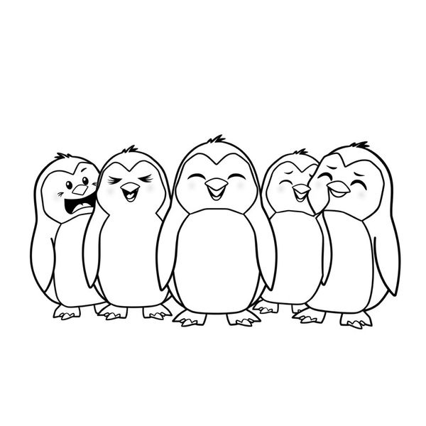 Kolorowanka – pingwinowe emocje