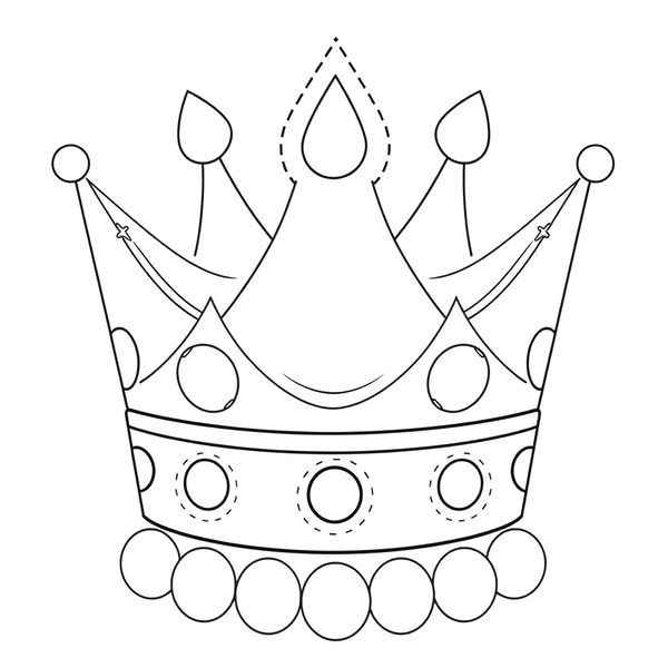 Kolorowanka — korona do pokolorowania