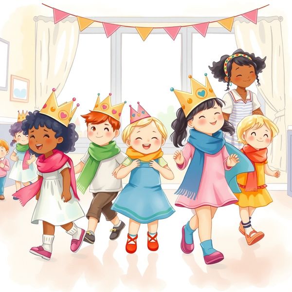 Parada karnawałowa — scena z dziećmi