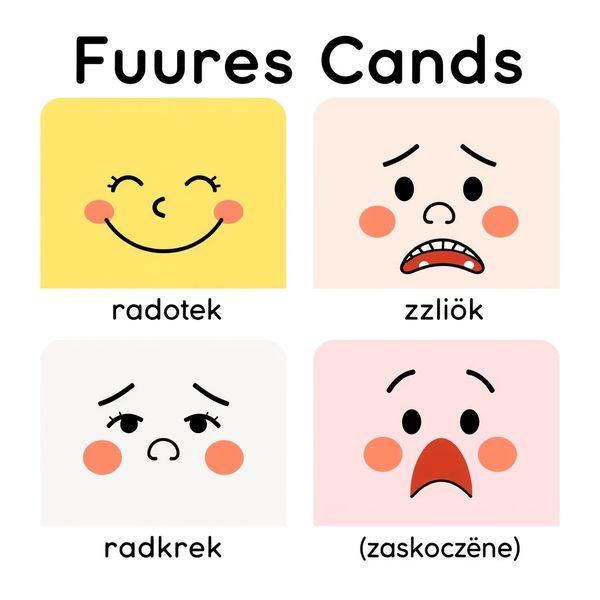 Karty z buźkami (zestaw 4)