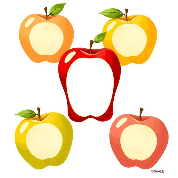 Duże plakaty jabłek do dopasowywania
