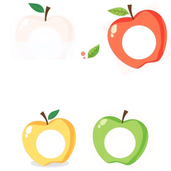 Duże plakaty jabłek do dopasowywania
