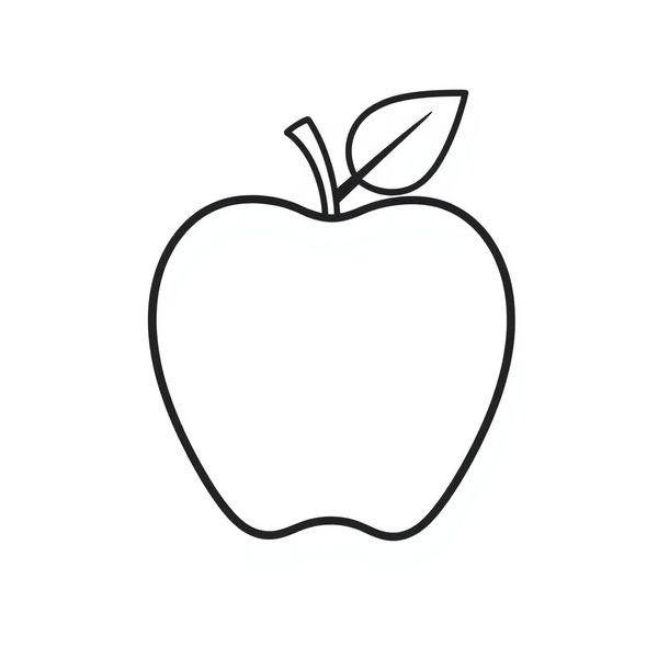 Szablon papierowego jabłka do wycięcia