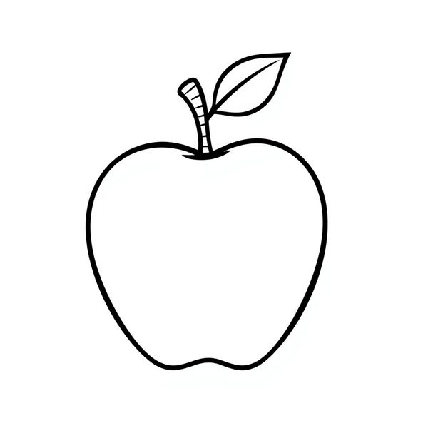 Szablon papierowego jabłka do wycięcia