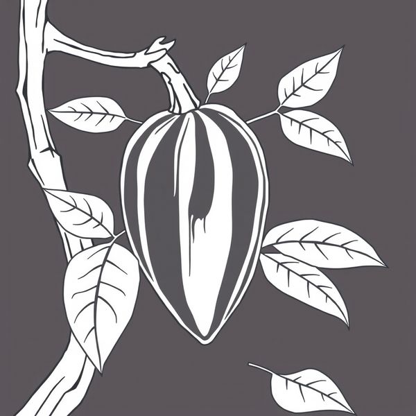 Kolorowanka — strąk kakaowca