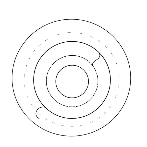 Szablon — krążek z wyciętym środkiem