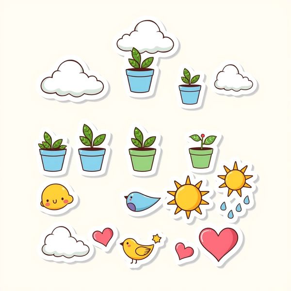 Arkusz naklejek / dekoracji do wycięcia