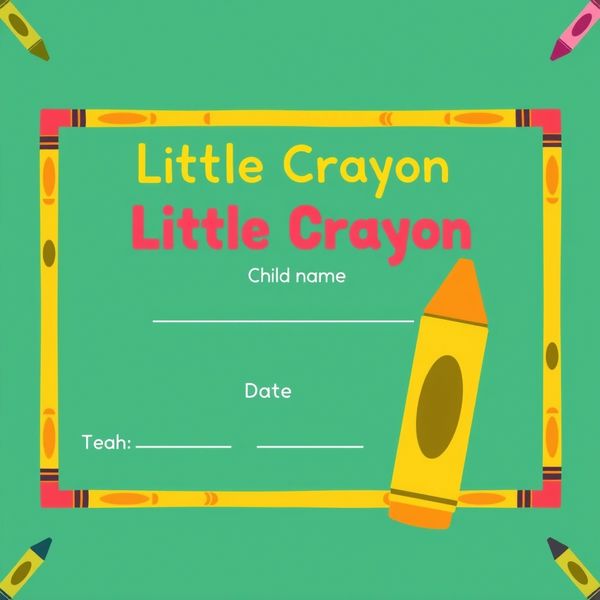 Certyfikat uczestnika — "Mała Kredka"