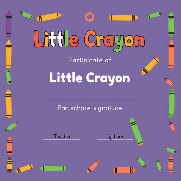 Certyfikat uczestnika — "Mała Kredka"