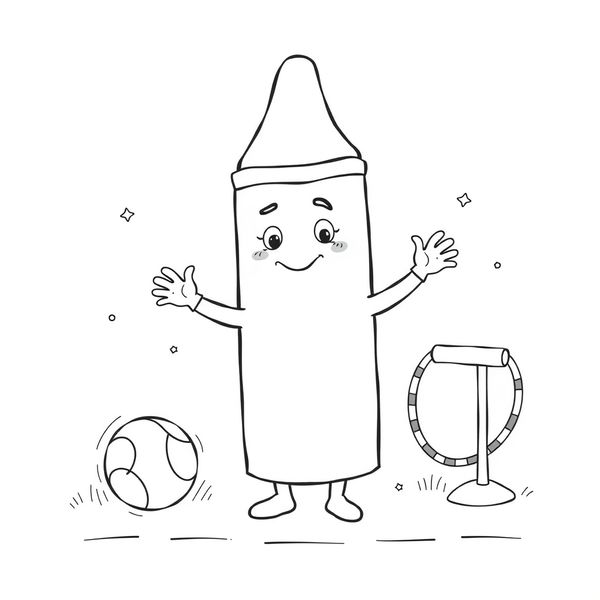 Kolorowanka — Duża kredka i przyjaciele