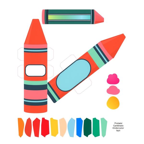 Szablony dużych kartonowych kredek