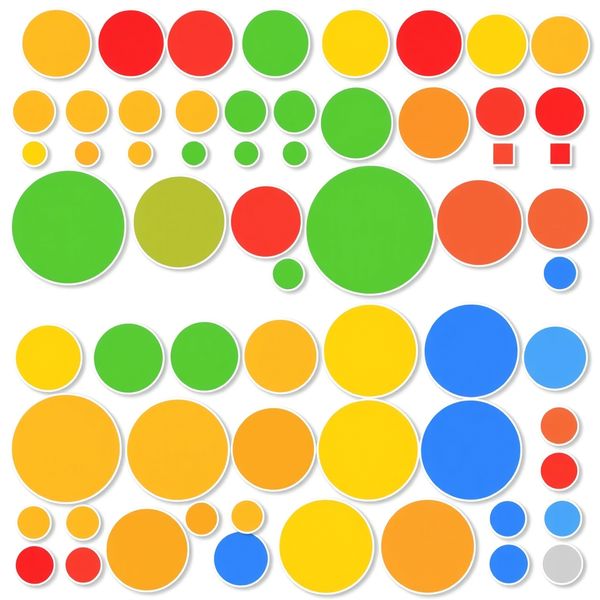 Arkusz naklejek - kolorowe kółeczka