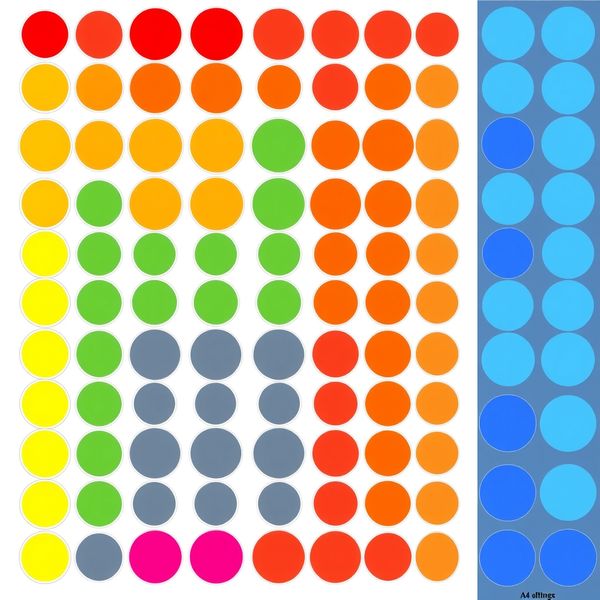 Arkusz naklejek - kolorowe kółeczka