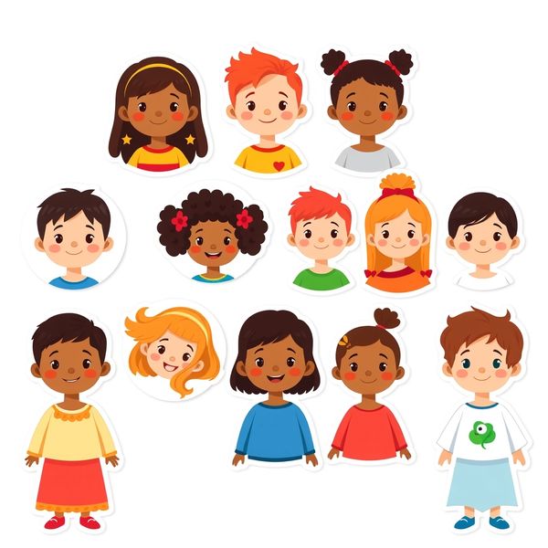 Ilustracje dzieci z różnych krajów
