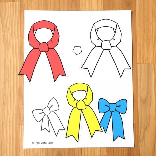 Szablony chusteczek/wstążek do wycięcia