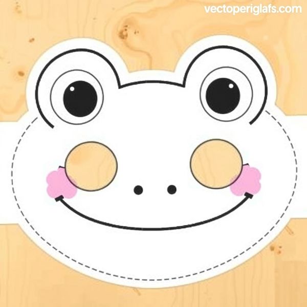 Szablon maski żabki