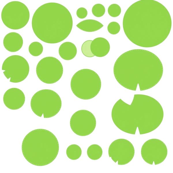 Szablony lilii (kółka) do wydruku