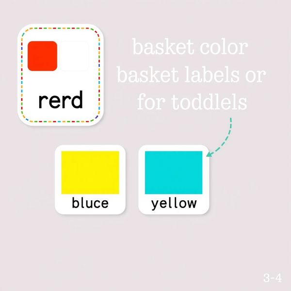 Etykiety do koszyków — sortowanie kolorów